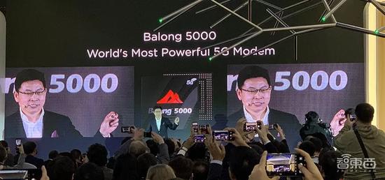 ▲华为5G多模终端芯片巴龙5000
