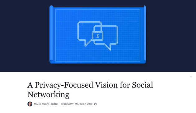 扎克伯格发表在 Facebook 上的博客