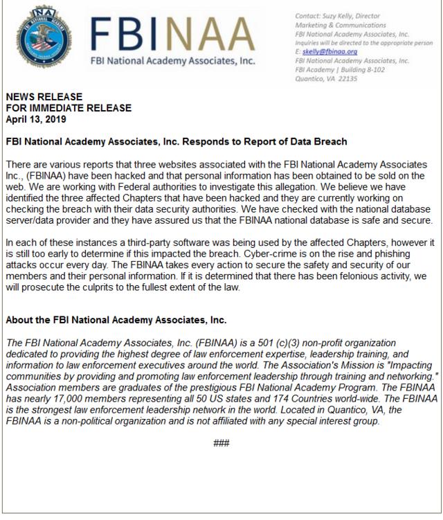 这回事大了 FBI网站被黑百万条特工身份外泄