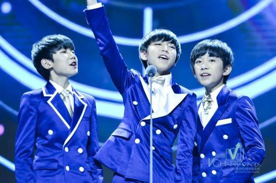▲TFBOYS在第二届音悦V榜盛典现场