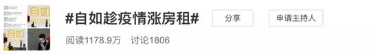 “自如趁疫情涨价”话题