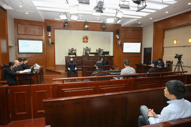 庭审现场&nbsp; 杨浦区检察院供图