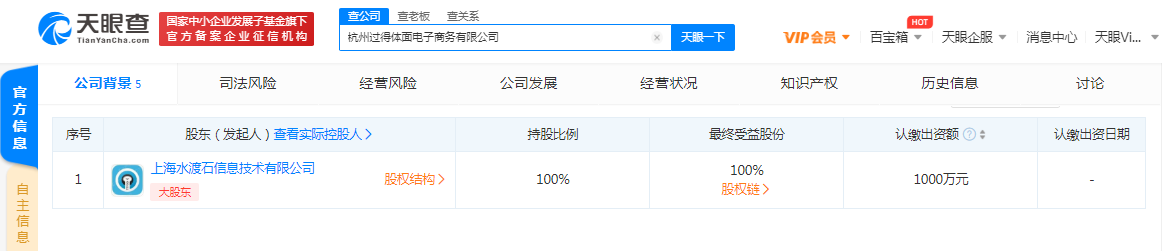 天天动听关联公司成立杭州过得体面电商公司