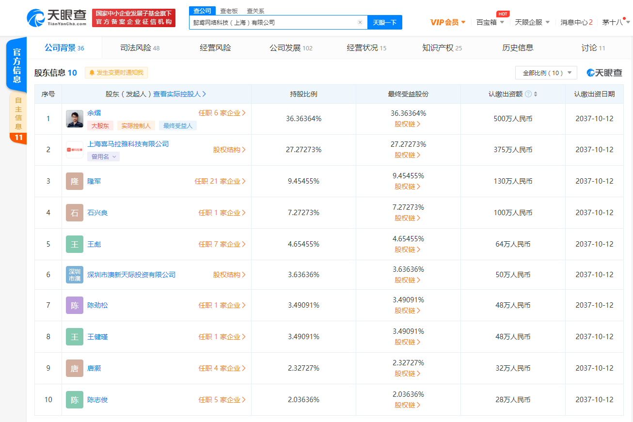 喜马拉雅关联公司入股少儿英语培训机构品牌“一元外教”
