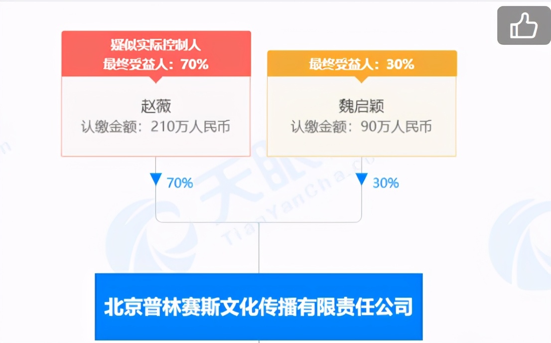 赵薇数百万股权被冻结